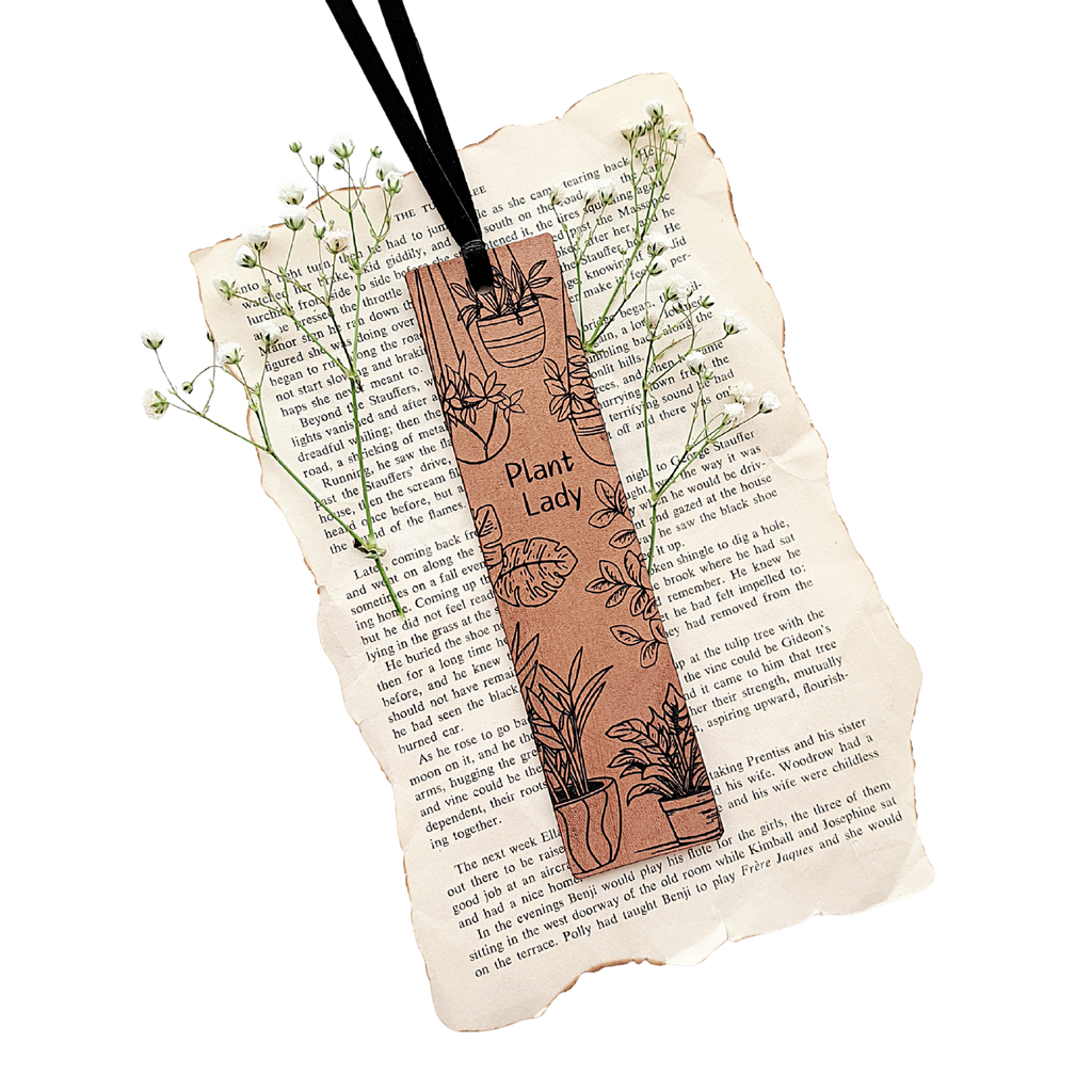 Leather Bookmark - Plant Lady