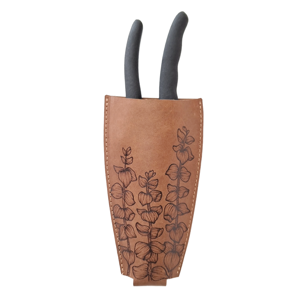 Leather Pruner Holster - Eucalyptus