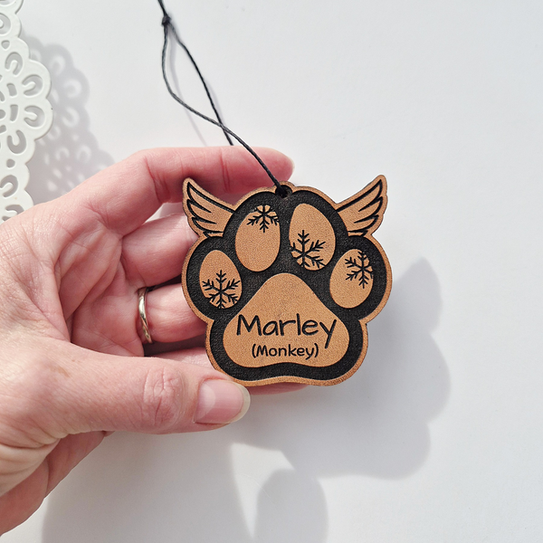 Paw Print Memorial Ornament- Customizable