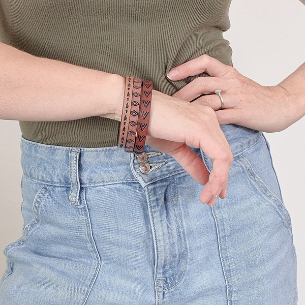 Leather Bangles - Sets of 3