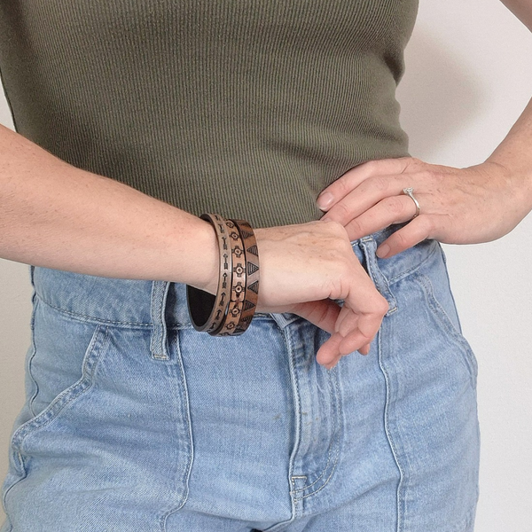 Leather Bangles - Sets of 3