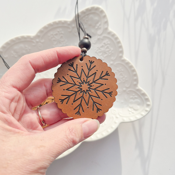 Leather Ornaments - Sets of 3