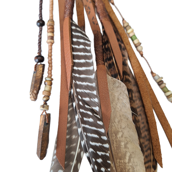 Leather Feather Clip