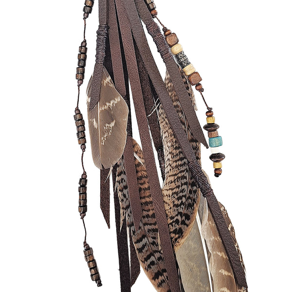 Leather Feather Clip