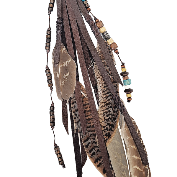 Leather Feather Clip