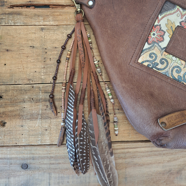 Leather Feather Clip