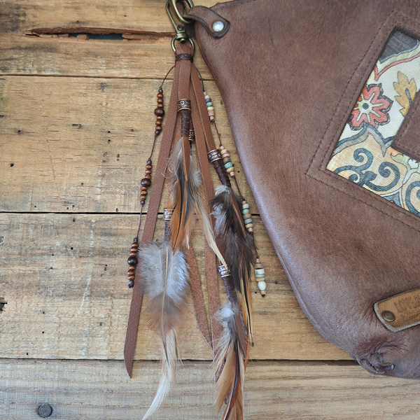 Leather Feather Clip