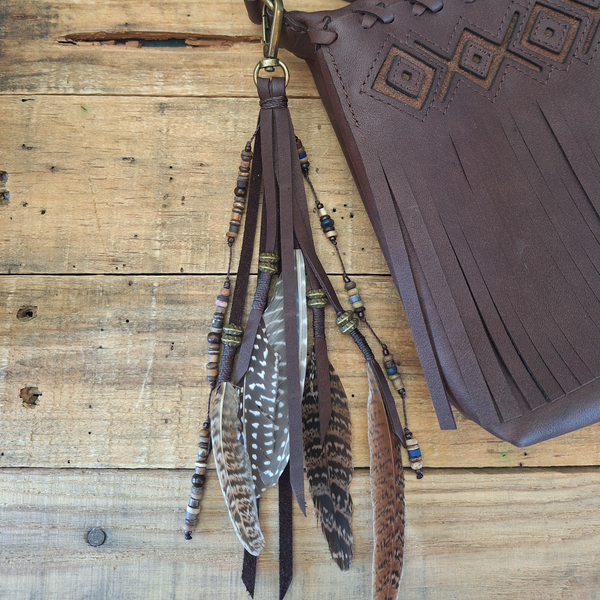 Leather Feather Clip