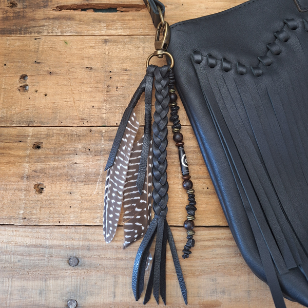 Leather Feather Clip