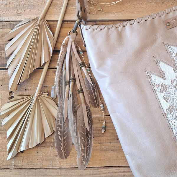 Leather Feather Clip