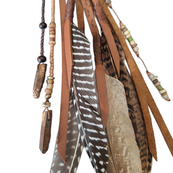 Leather Feather Clip