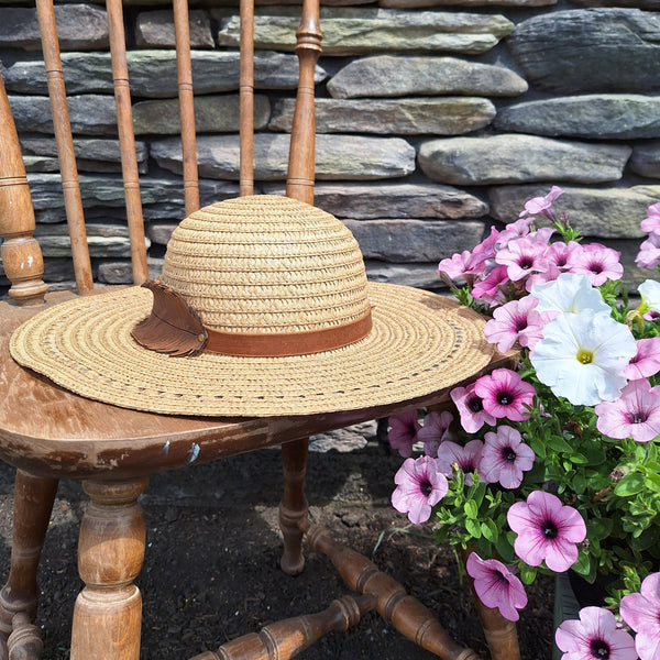 Leather Feather Hat Band