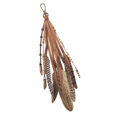 Leather Feather Clip
