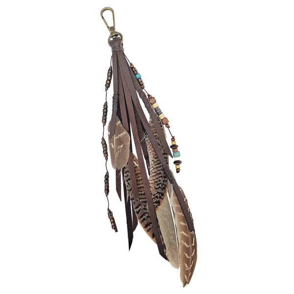 Leather Feather Clip