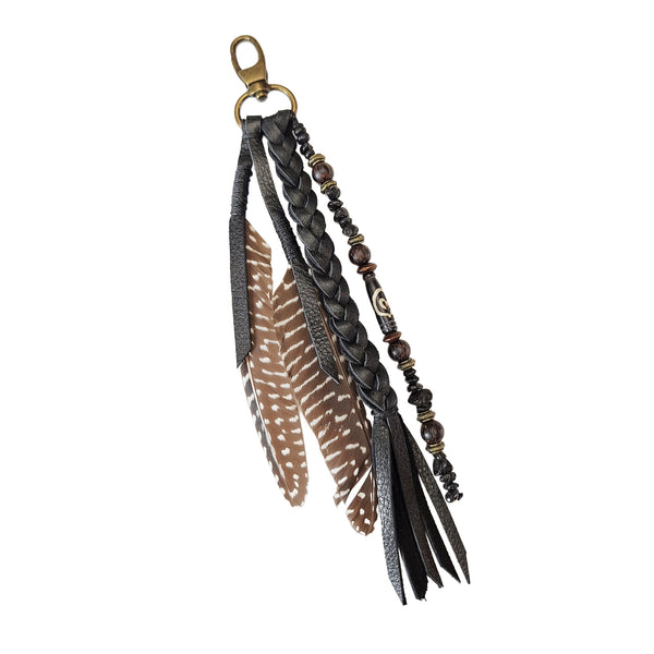 Leather Feather Clip