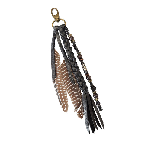 Leather Feather Clip