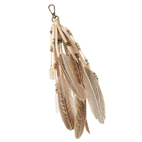 Leather Feather Clip
