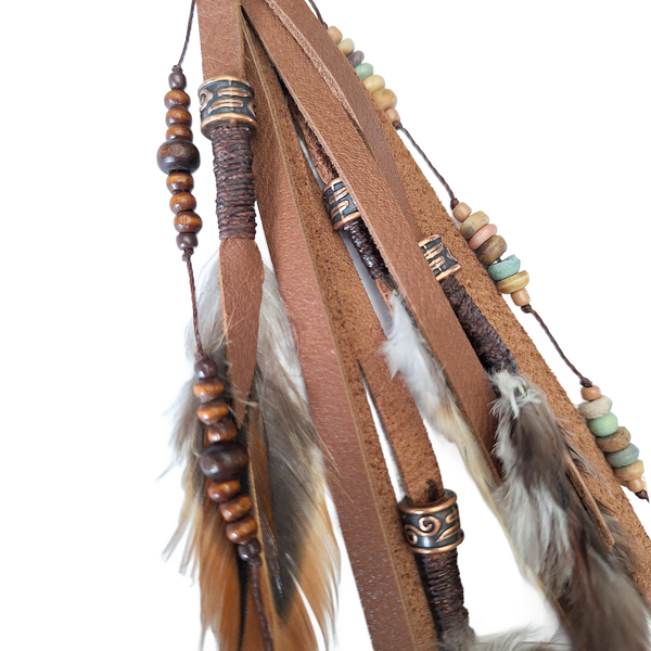 Leather Feather Clip