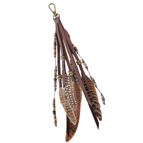 Leather Feather Clip