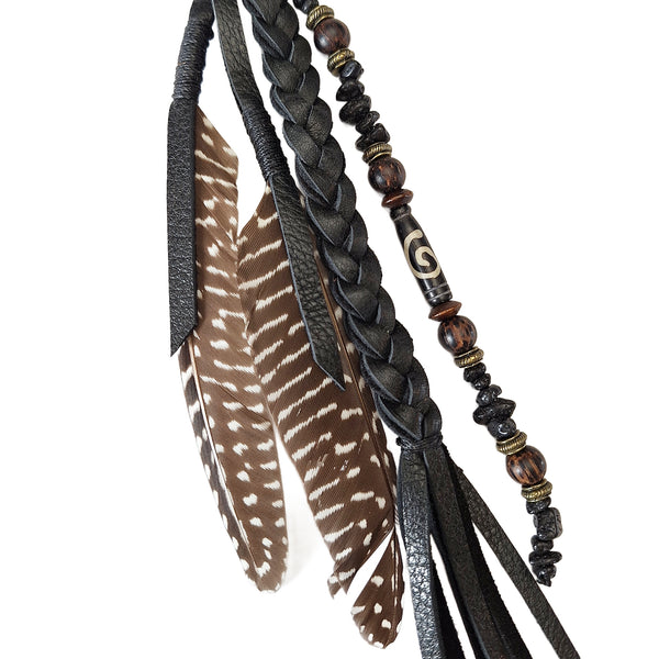 Leather Feather Clip