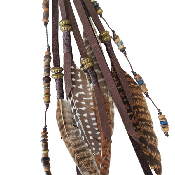 Leather Feather Clip