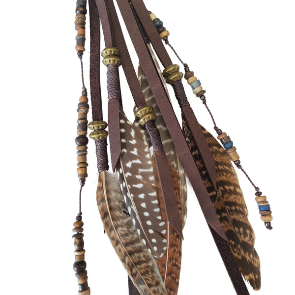 Leather Feather Clip