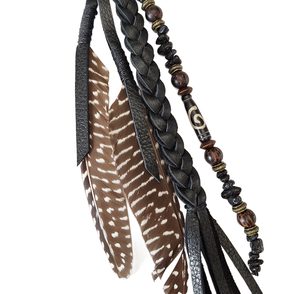 Leather Feather Clip
