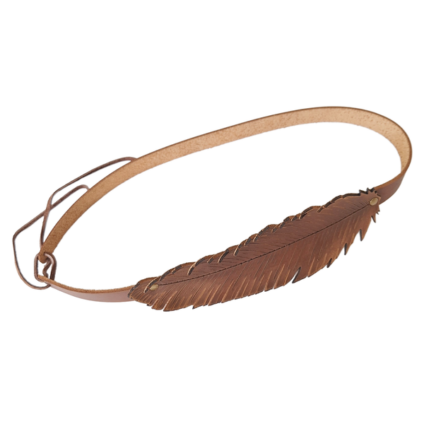 Leather Feather Hat Band