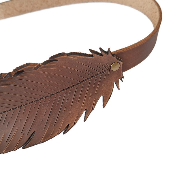 Leather Feather Hat Band