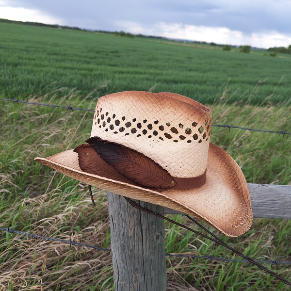 Leather Feather Hat Band