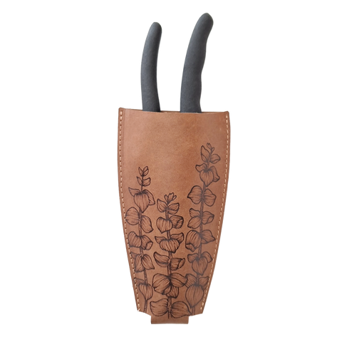 Leather Pruner Holster - Eucalyptus