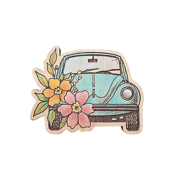 Magnet - Floral VW Beetle