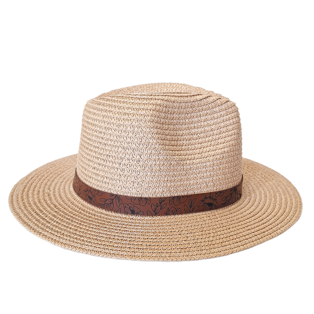 Sun Hat with Leather Hat Band