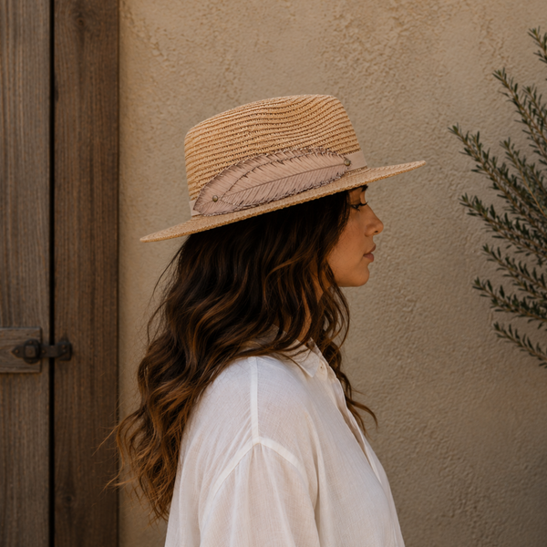 Sun Hat with Leather Hat Band