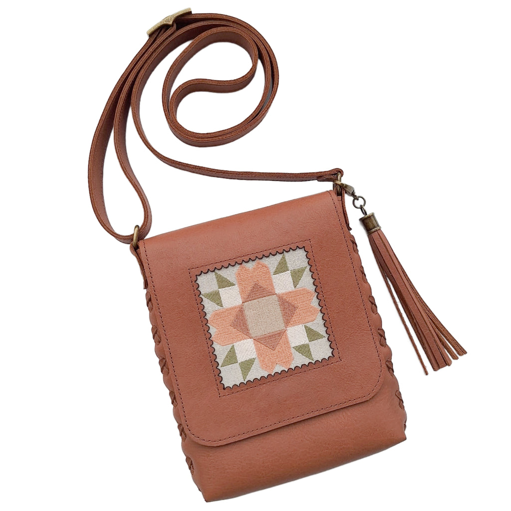 Leather Quilt Square Purse