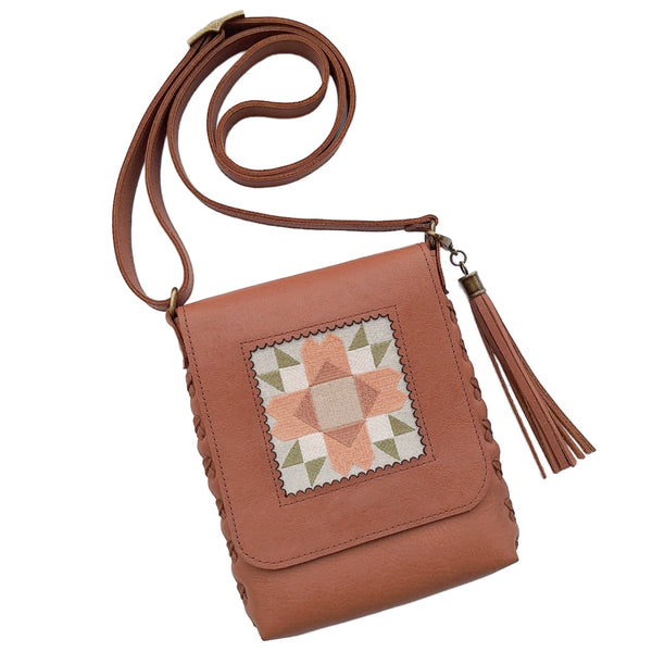 Leather Quilt Square Purse