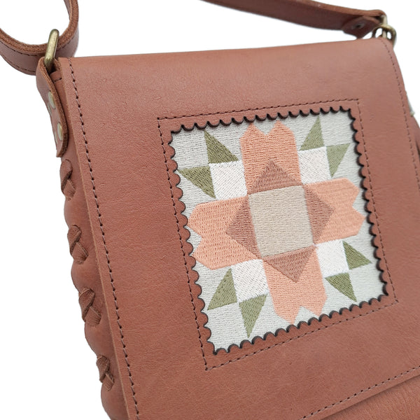 Leather Quilt Square Purse