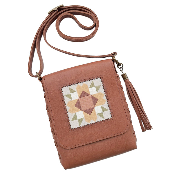 Leather Quilt Square Purse