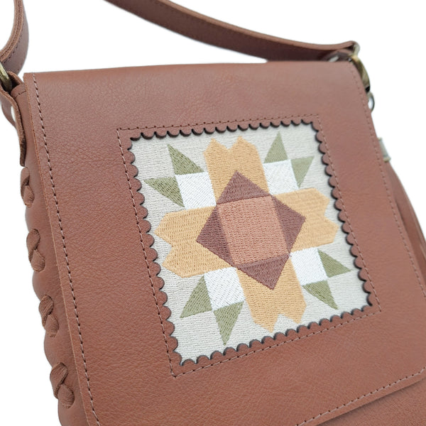 Leather Quilt Square Purse