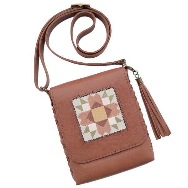 Leather Quilt Square Purse