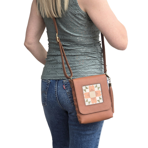 Leather Quilt Square Purse