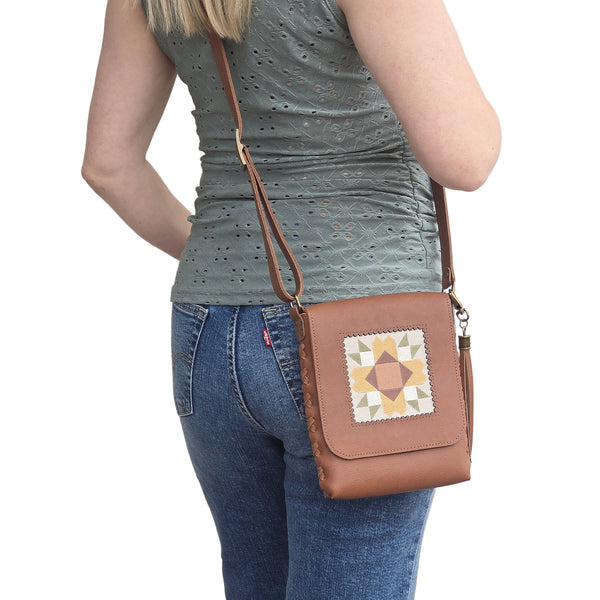 Leather Quilt Square Purse