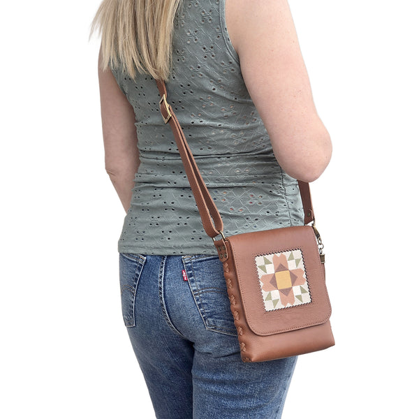 Leather Quilt Square Purse