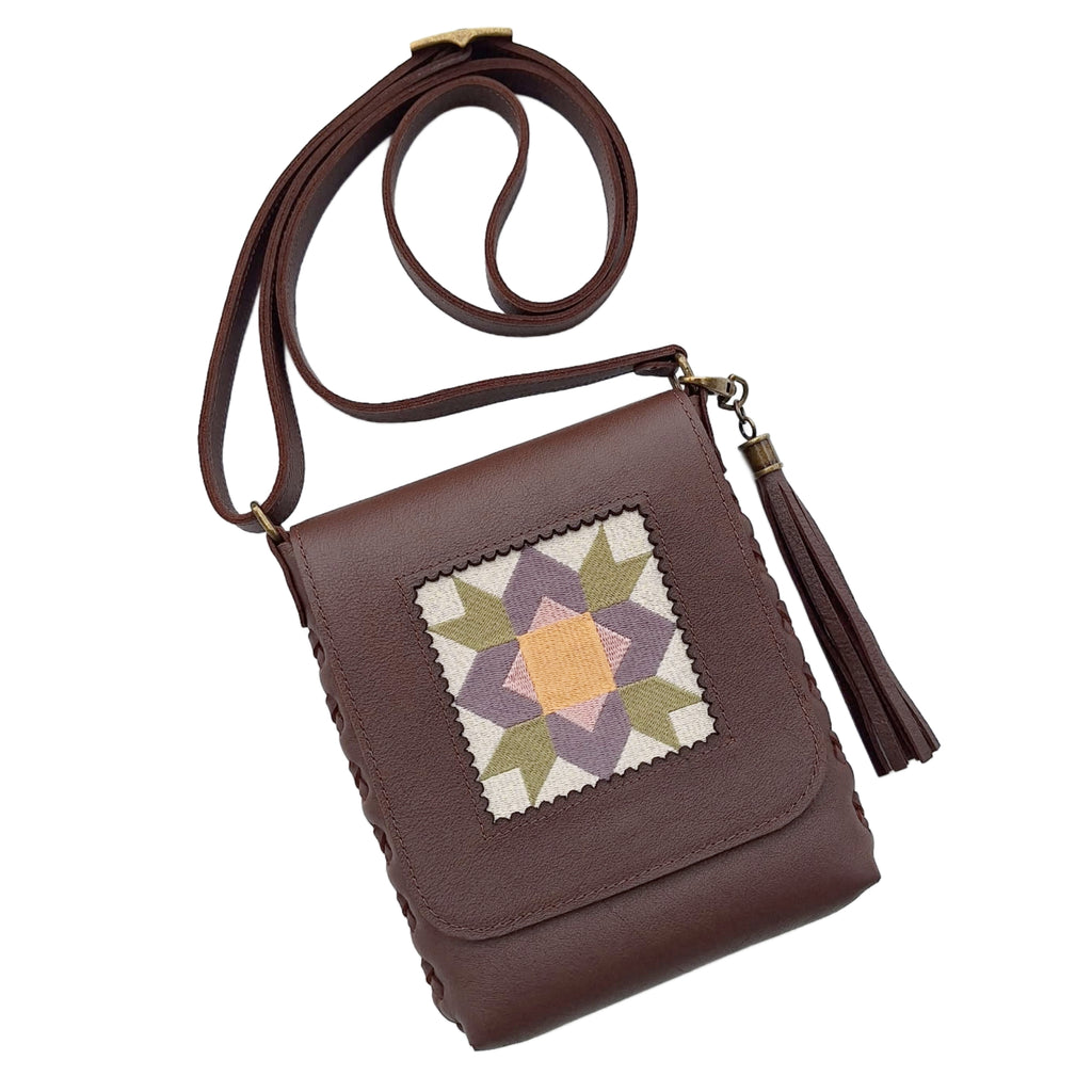 Leather Quilt Square Purse