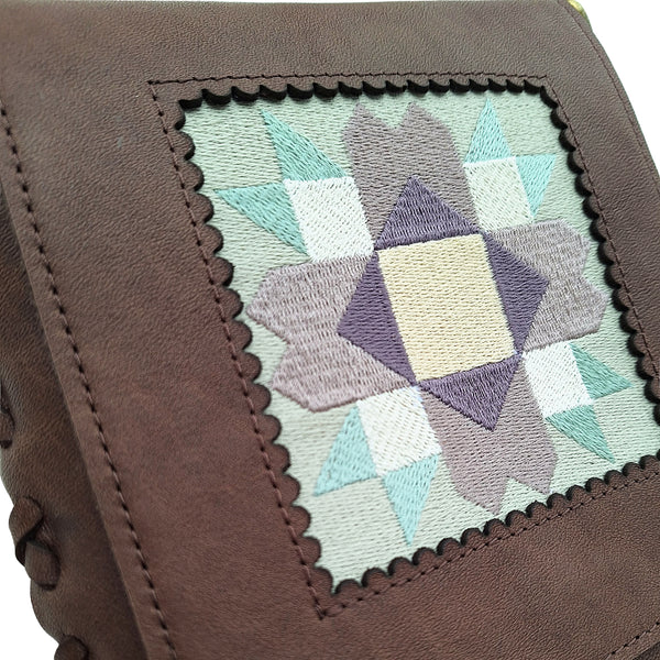 Leather Quilt Square Purse