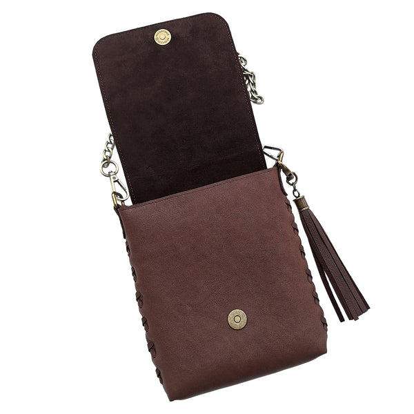 Leather Quilt Square Purse