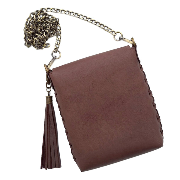 Leather Quilt Square Purse