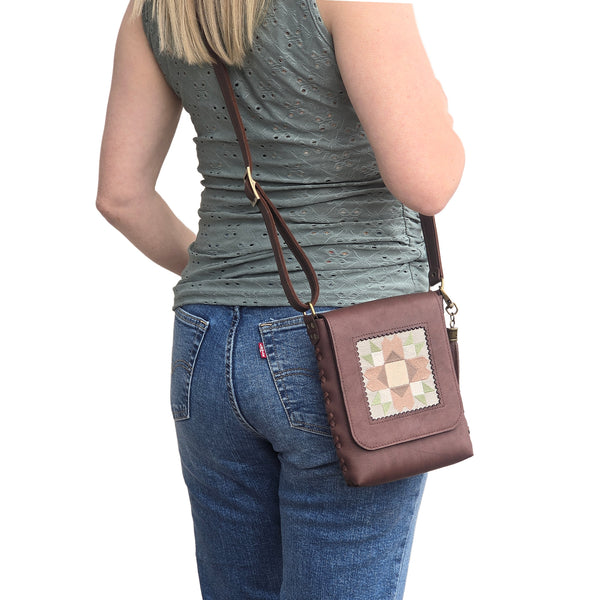 Leather Quilt Square Purse