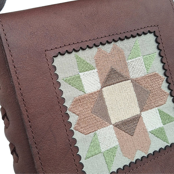 Leather Quilt Square Purse