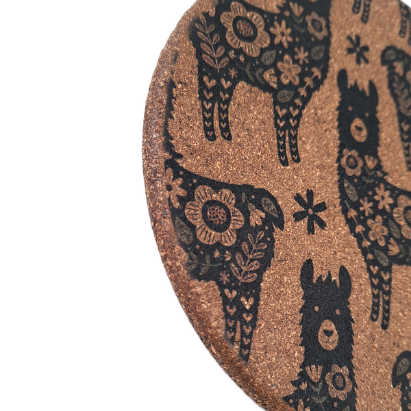 Cork Hot Pot Trivet - Llama